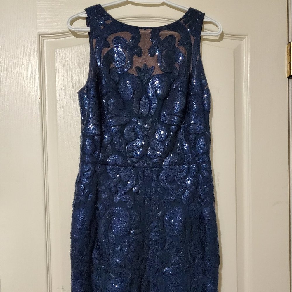 Ralph Lauren Evening tea-length sequin cocktail dress